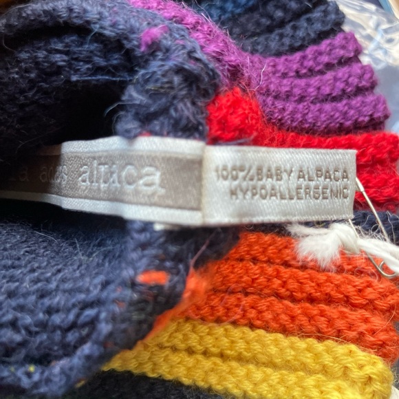 Alicia Adams Alpaca Multicolor Striped Beanie - Picture 5 of 6